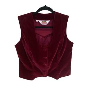 Vintage velvet western style vest size small